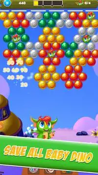 Dino Bubble Классические игры для взрыва пузыря Screen Shot 1