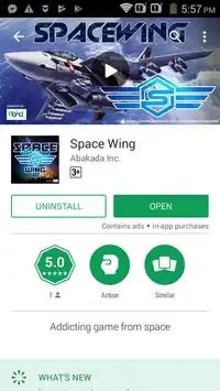 Space Wing Screen Shot 0