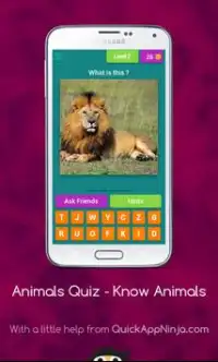 Animals Quiz - Know Animals Screen Shot 1