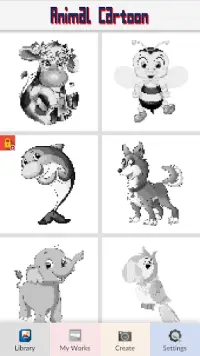 Animal Cartoon - Pixel Art Screen Shot 0