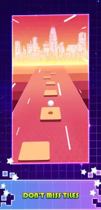 Tiles Hop Ball - Neon EDM Rush Screen Shot 1