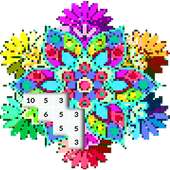 Mandala Color by Number: Mandala Pixel Art