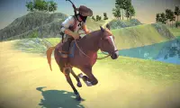 wild west cowboy horse riding Screen Shot 1