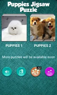 Puppies Jigsaw Puzzle - Kids Animal Jigsaw Puzzles Screen Shot 0