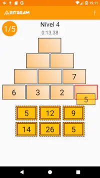 Pirâmides de números -  Jogo de matemática Screen Shot 5