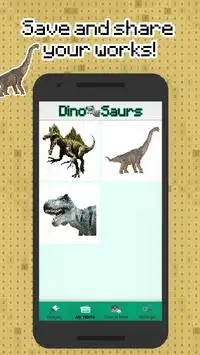 Colorir por número Dinossauros Pixel Art Screen Shot 3