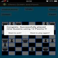 Chess Queen and Pawn Problem Screen Shot 7