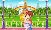 Juegos de besos en París Screen Shot 8