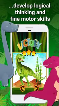 Jogos de dinossauros - quebra-cabeças infantil Screen Shot 3