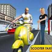 conductor de taxi en bicicleta 3D