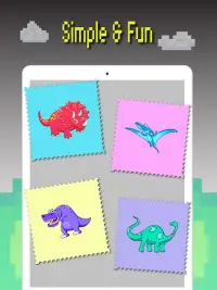 Warna Pixel Art Dinosaur: Permainan Pewarna Dino Screen Shot 9