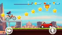 Trò chơi đua xe trên đồi Moto - Super Boy Stunt Screen Shot 2