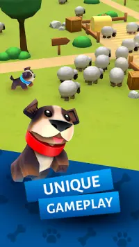 Dog and sheep - farm racing & chasing quest Screen Shot 0