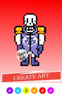 Pixel Art Papyrus Sans Color By Number Screen Shot 2