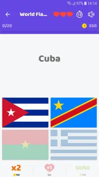 Flags and Capitals of the World: Guess-Quiz Screen Shot 2