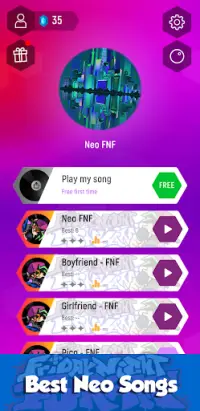 Neo FNF Tiles Hop songs Game Screen Shot 0