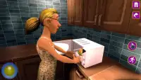 família feliz super avó virtual: grande mãe 3D Screen Shot 2