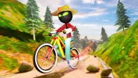 Stickman BMX Uphill Rider - Cycle Stunts Screen Shot 0