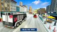 Emergence Police Fire Truck Screen Shot 1