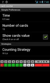 Counting Cards Practice Screen Shot 2
