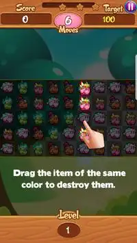 Magic Kirby Candy match 3 Screen Shot 1