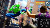 Green Spider Rope hero Man 3D Screen Shot 1
