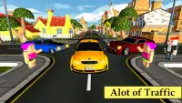 टैक्सी सिम्युलेटर: ब्लॉकी टैक्सी गेम Screen Shot 0