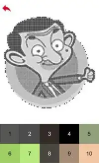 Mr. Bean Color by Number - Pixel Art Game Screen Shot 4