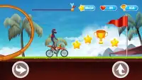 Trò chơi đua xe trên đồi Moto - Super Boy Stunt Screen Shot 6