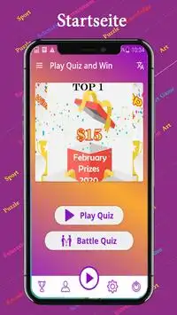 Spielen Sie Quiz und gewinnen Sie Preise Screen Shot 1