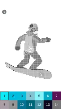Snow Race Pixel Art Screen Shot 5