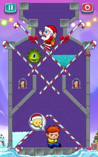 Novos Jogos De Papai Noel Pin Puxar: Jogos Grátis Screen Shot 1
