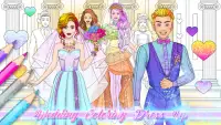 Wedding Coloring Dress Up - Games for Girls Screen Shot 0