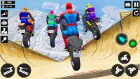 Superhero Bike Stunts 3D Race Screen Shot 1