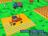 Blocky Tractor Farm Simulator Screen Shot 7