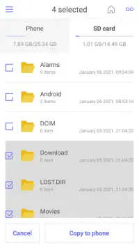 SD File Transfer (Move Files To SD Card Or Phone) Screen Shot 2