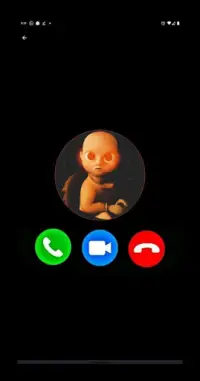 Fake call from baby in yellow Prank Simulator Screen Shot 1