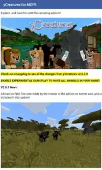 yCreatures Addon para Minecraft PE Screen Shot 1
