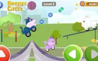 Gra wyścigowa dla dzieci -Beepzz samochody koty 🐱 Screen Shot 2