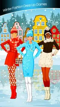 Winter Fashion Dress Up Games Screen Shot 0