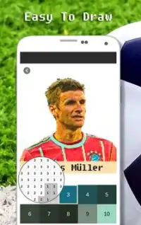 Color del jugador de fútbol por número - Pixel Art Screen Shot 4