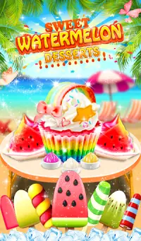 Yummy Watermelon Ice Candy - Slice & Cupcake Game Screen Shot 5