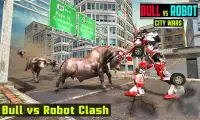 Super Roboter vs angry Stier Angriff Simulator Screen Shot 0