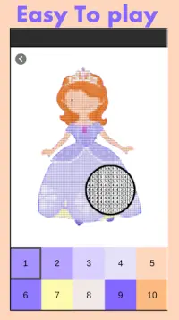 Princess Beauty Pixel Art Coloring By Number Screen Shot 1