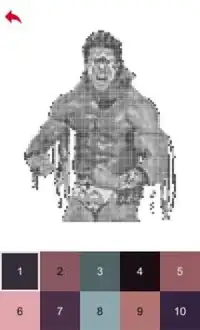 '90s Wrestlers Color by Number - Pixel Art Game Screen Shot 2