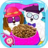 Kitty & Puppy Food Spiel-Feed Cute Kitty & Welpen
