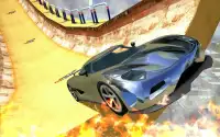 Besar Mega Lereng Mobil Balap Stunts Simulator Screen Shot 2