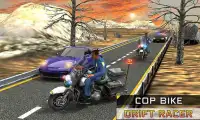 Poli Bici Policía Perseguir Carretera Motocicleta Screen Shot 2