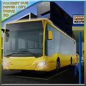 Motorista de ônibus turístico: drive da cidade 3d