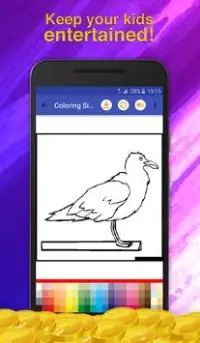 Birds & Animals Kids Coloring Screen Shot 7
